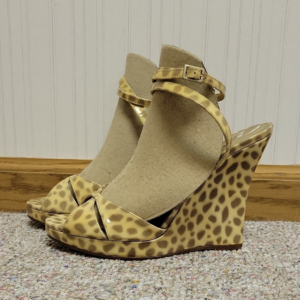 Kate Spade Vero Ocelot Wedges, Women's Sz 8. Indie Sleeze. Office Business